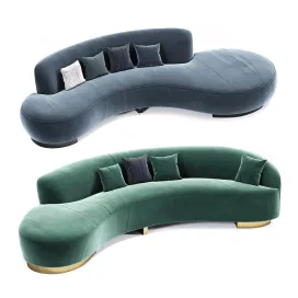 Serpentine sofa freeform curve